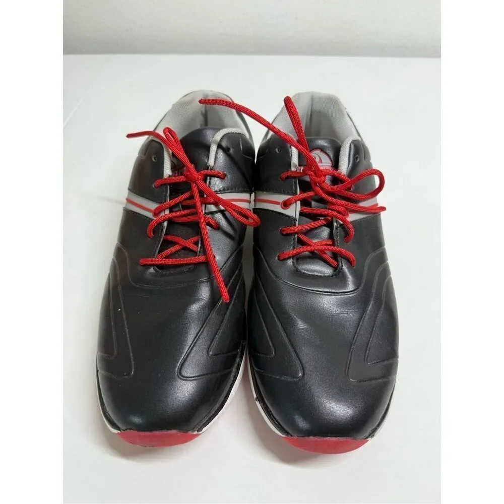 Thestron Men’s Golf Leather Shoes Black Size 12,5
